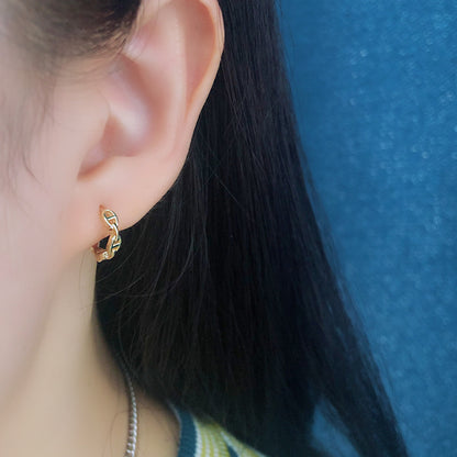 Gold/ Weißgold Ohrringe 925er Silber