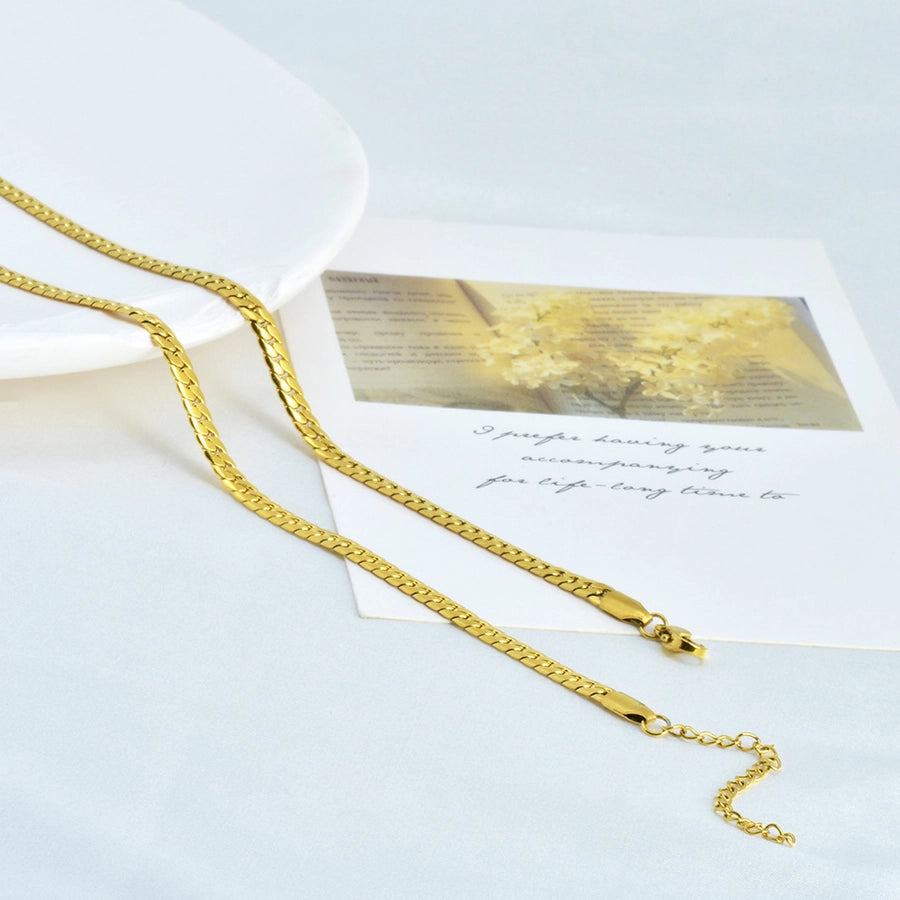 Simple Halsketten 18k Vergoldet
