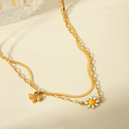 Daisy Armband / Halskette 14K Vergoldet